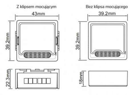 Moduł OXT mini przekaźnik 3 obwody ZigBee TUYA T263 OXT