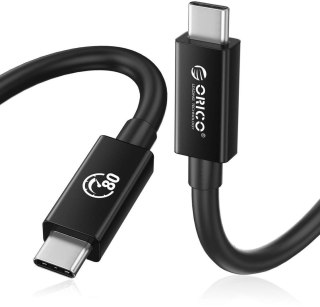 Orico Przewód Thunderbolt 5 USB-C 80Gbps, 240W, 8K@60Hz, 1,5m, czarny ORICO