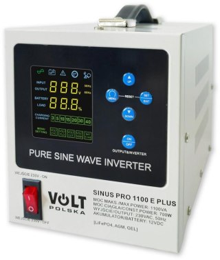 Przetwornica VOLT POLSKA SINUSPRO 1100E PLUS 12/230V (700/1100W) [AGM, GEL, LiFePO4 VOLT POLSKA