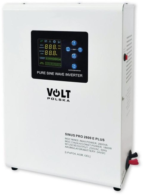 Przetwornica VOLT POLSKA SINUSPRO 2600 E PLUS 24/230V (1800/2600W) [AGM, GEL, LiFePO4] VOLT POLSKA