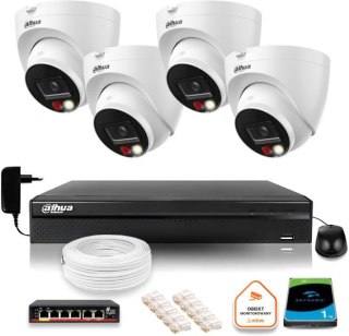 Zestaw monitoringu IP Dahua 4 Kamer IP 8mpx 4K dysk twardy DAHUA