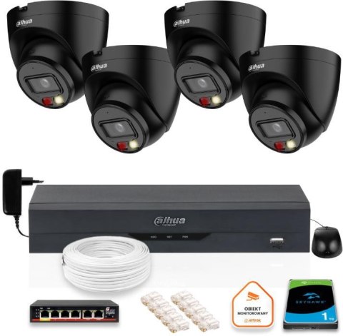 Zestaw monitoringu IP Dahua 4 Kamery IP 4mpx dysk twardy DAHUA