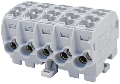 Blok rozdzielczy - odgałęźny Al/Cu 80150 SIMBLOCK szary SCB 25-5X 81500002 SIMET