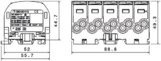 Blok rozdzielczy - odgałęźny Al/Cu 80150 SIMBLOCK szary SCB 25-5X 81500002 SIMET