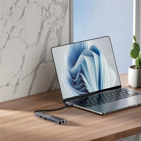 HUB USB-C Przejściówka ADAPTER 8w1 HDMI 2.0 4K 60 Hz Gigabit Ethernet 1000 Mbps Zenwire HUB81 ZENWIRE