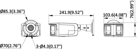 Kamera IP Hikvision DS-2CD2T83G2P-LISU/SL(180°)(O-STD) HIKVISION