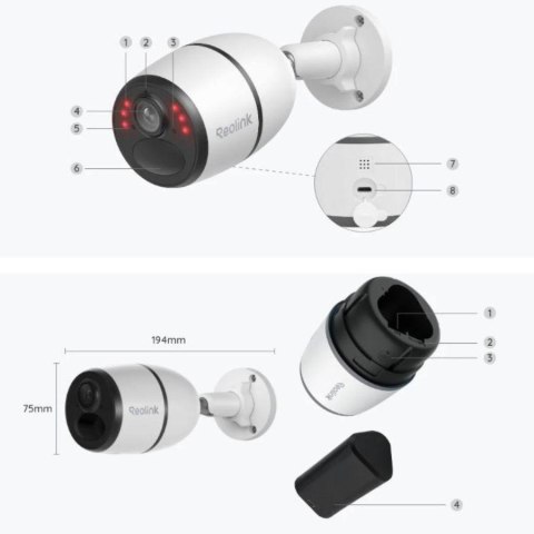 Kamera IP Reolink Go Series G340 8MP LTE 3G bateryjna REOLINK