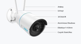 Kamera IP WiFi Reolink W320 5Mpix Wi-Fi P2P biała REOLINK