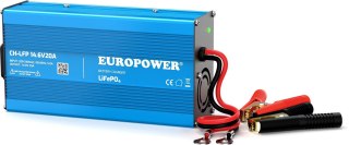ŁADOWARKA PROSTOWNIK DO AKUMULATORÓW LiFePO4 EUROPOWER CH-LFP/12/20 M8 14,6V 20A KONEKTOR M8 EUROPOWER