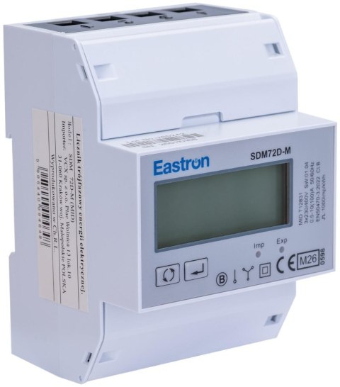 Licznik energii trójfazowy SDM 72 DM MID Modbus VCX