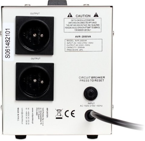 STABILIZATOR NAPIĘCIA VOLT POLSKA AVR 2000 VOLT POLSKA