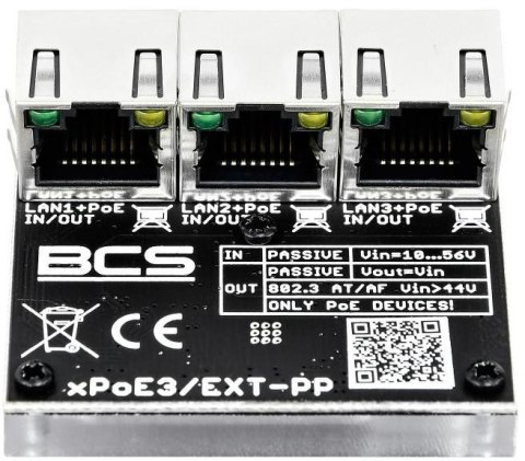 Switch POE BCS POWER BCS-xPoE3/EXT-PP BCS