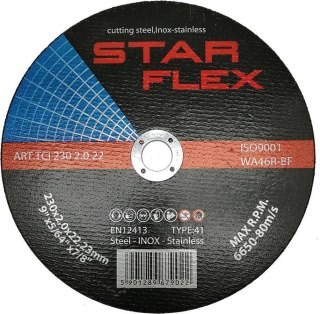 Tarcza tnąca Star Flex T41-230-2,0 WA46R-BF-INOX TCI2302022 PSG