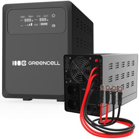 UPS ZASILACZ AWARYJNY Greencell PowerCore 1500VA 1000W AVR 12VDC LCD GREEN CELL