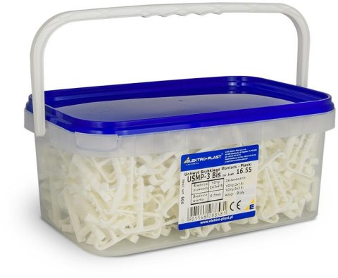Uchwyt szybkiego montażu - płaski USMP-3 BIS Elektro-Plast Opatówek 500szt BOX 16.55 ELEKTRO-PLAST OPATÓWEK