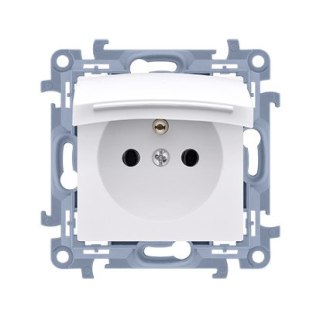 KONTAKT SIMON 10 MODUŁ BIAŁY GNIAZDO 1X Z/U Z KLAPKĄ IP44 ZACISKI ŚRUBOWE 16A 250V KONTAK-SIMON