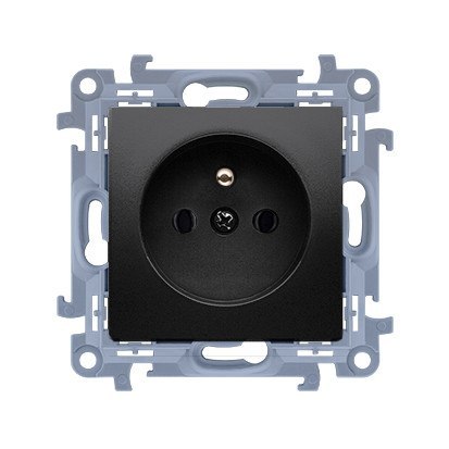 KONTAKT SIMON 10 MODUŁ CZARNY MAT GNIAZDO 1X Z/U SZYBKOZŁĄCZA 16A 250V KONTAK-SIMON