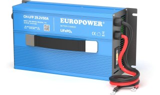ŁADOWARKA PROSTOWNIK DO AKUMULATORÓW LiFePO4 EUROPOWER CH-LFP/12/50 14,6V 50A KONEKTOR M8 EUROPOWER