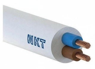 Przewód elektryczny linka H03VV-F OMY 2x0,75mm2 300V NKT biały 100m NKT SPÓŁKA AKCYJNA