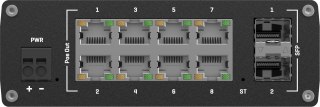 Teltonika TSW202 switch przemysłowy zarządzalny 8xFE 2xSFP PoE+ (TSW202000000) DIN TELTONIKA