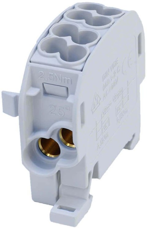 Blok rozdzielczy odgałęźny SCB 25 Al/Cu 80110 SIMBLOCK, szary 81501002 SIMET