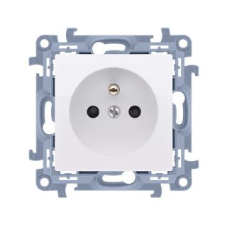 KONTAKT SIMON 10 MODUŁ BIAŁY GNIAZDO 1X Z/U Z PRZESŁONAMI SZYBKOZŁĄCZA 16A 250V KONTAK-SIMON