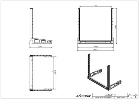 MIKROTIK SR-10U STOJAK RACK 19 Cali 10U MIKROTIK