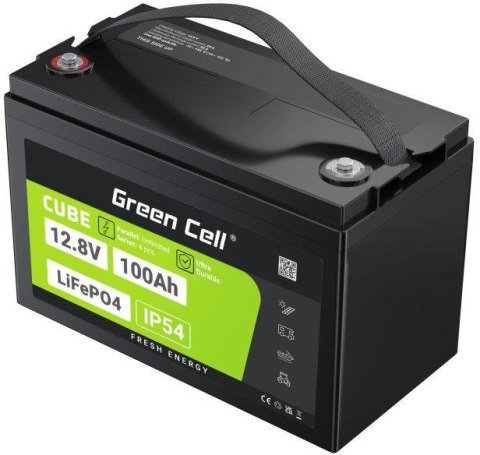AKUMULATOR LITOWO-ŻELAZOWO-FOSFORANOWY LiFePO4 Green Cell Cube 12.8V 100Ah LFPGC12V100AH GREEN CELL