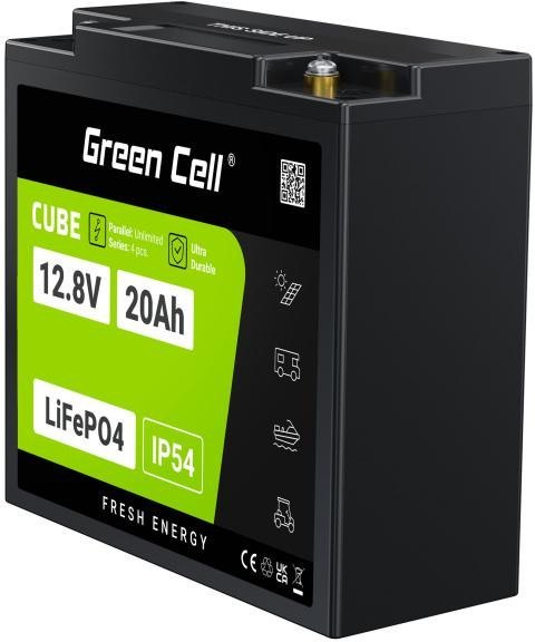 AKUMULATOR LITOWO-ŻELAZOWO-FOSFORANOWY LiFePO4 Green Cell Cube 12.8V 20Ah LFPGC12V20AH GREEN CELL