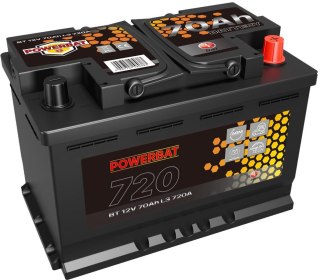Akumulator AGM samochodowy START-STOP POWERBAT L3 12 V 70 Ah POWERBAT