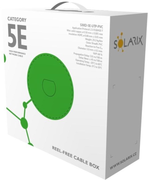 KABEL SKRĘTKA SOLARIX CAT.5E U/UTP PVC karton 305m SOLARIX