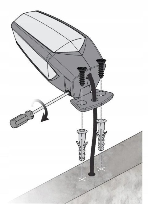 Lampa ostrzegawcza Motorline MP105 biała LED 12-230V z uchwytem (001PLM10918011) MOTORLINE