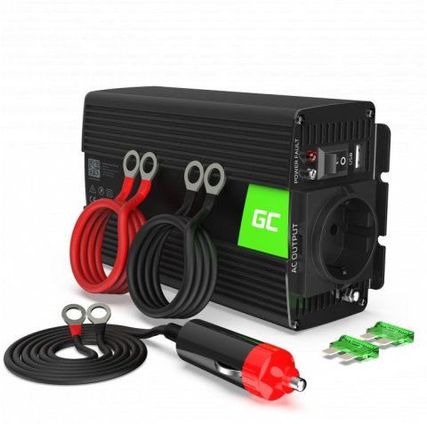 PRZETWORNICA NAPIĘCIA Green Cell 12V / 230V 500W/1000W MODYFIKOWANA SINUSOIDA GREEN CELL