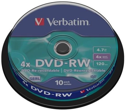 Płyty DVD-RW Verbatim SERL spindle (10szt) VERBATIM