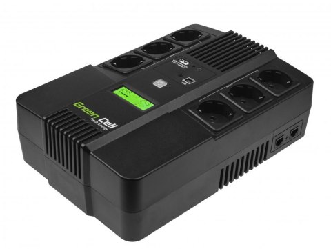 UPS ZASILACZ AWARYJNY Green Cell 800VA 480W AiO Z WYŚWIETLACZEM LCD UPS07 GREEN CELL