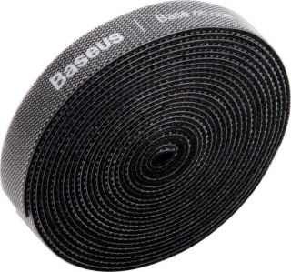 Baseus Rainbow Circle hook and loop Straps - taśma rzepowa rzep organizer kabli 3m czarny BASEUS