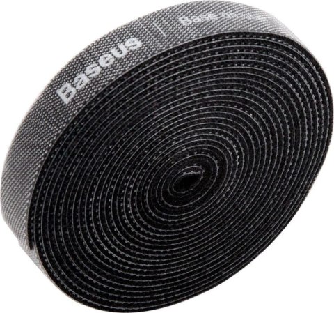 Baseus Rainbow Circle hook and loop Straps - taśma rzepowa rzep organizer kabli 3m czarny BASEUS