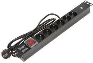Listwa zasilająca 6 gniazd Schuko PD-6/R-USB DELTA