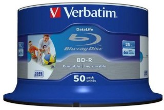 Płyty Blu-Ray Verbatim BD-R SL Printable 25GB Cake (50szt.) VERBATIM