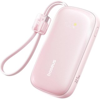 Powerbank Baseus EnerFill FC21 20000 mAh 22,5 W USB-A USB-C różowy z odłączanym kablem Lightning BASEUS