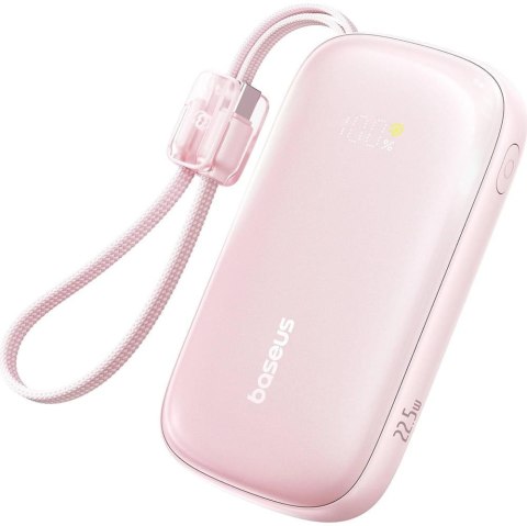 Powerbank Baseus EnerFill FC21 20000 mAh 22,5 W USB-A USB-C różowy z odłączanym kablem Lightning BASEUS