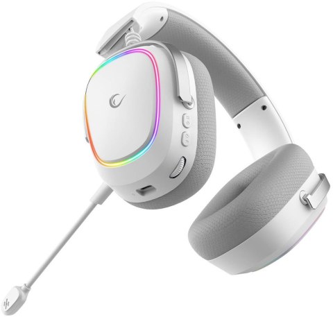 Słuchawki Rampage RETSU Słuchawki bezprzewodowe nauszne BT 2.4G RGB białe RAZER