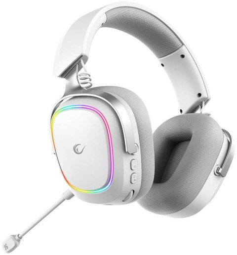 Słuchawki Rampage RETSU Słuchawki bezprzewodowe nauszne BT 2.4G RGB białe RAZER
