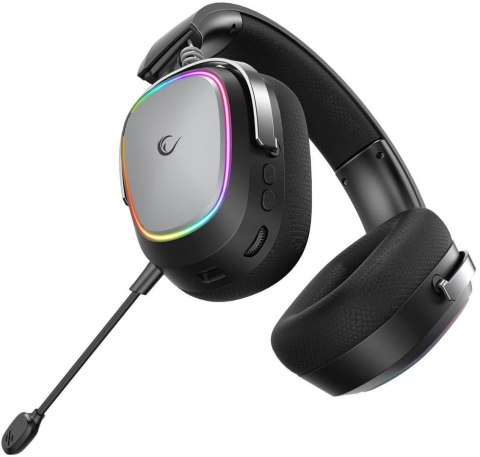Słuchawki Rampage RETSU Słuchawki bezprzewodowe nauszne BT 2.4G RGB czarne RAZER