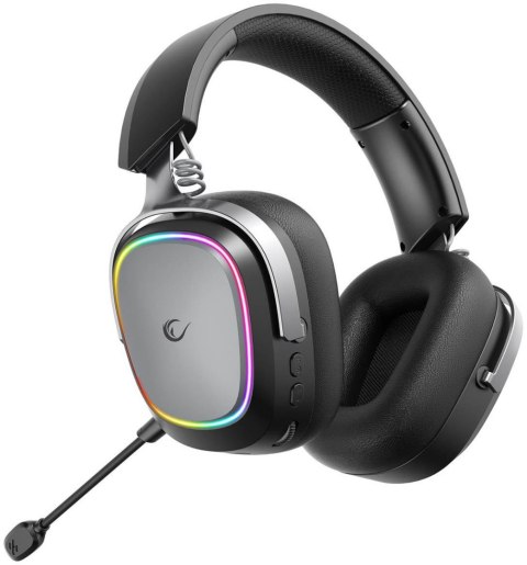 Słuchawki Rampage RETSU Słuchawki bezprzewodowe nauszne BT 2.4G RGB czarne RAZER