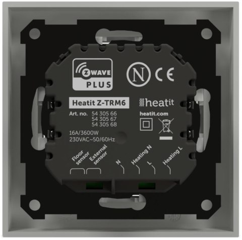 Termostat Heatit Z-TRM6 White RAL 9003 Z-Wave Thermostat 3600W 16A 868,4 Mhz HEATIT