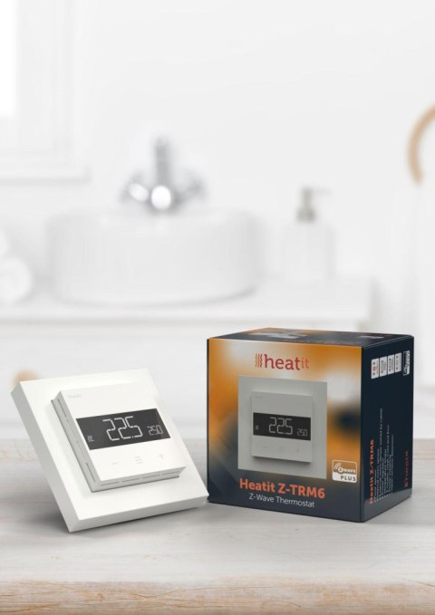 Termostat Heatit Z-TRM6 White RAL 9003 Z-Wave Thermostat 3600W 16A 868,4 Mhz HEATIT