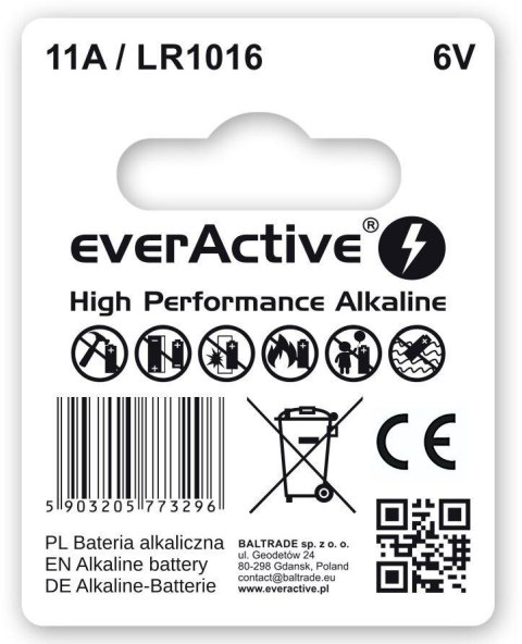 Bateria 11A / LR1016 / MN11 everActive 6V (blister 1 szt.) EVERACTIVE