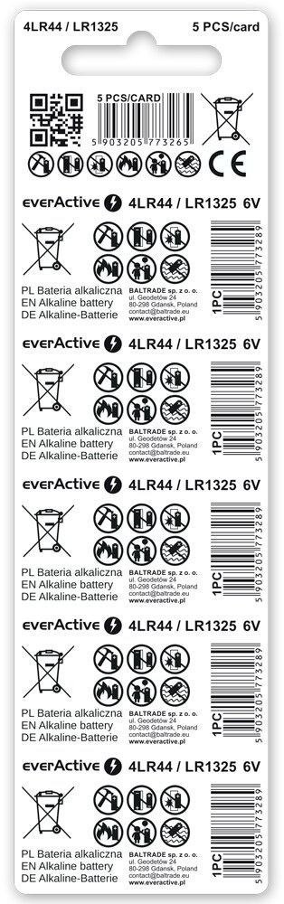 Bateria 4LR44 / LR1325 / 544A everActive 6V (blister 5 szt.) EVERACTIVE