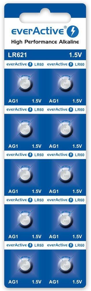 Bateria AG1 / G1 / LR60 / LR621 everActive 1,5V (blister 10 szt.) EVERACTIVE